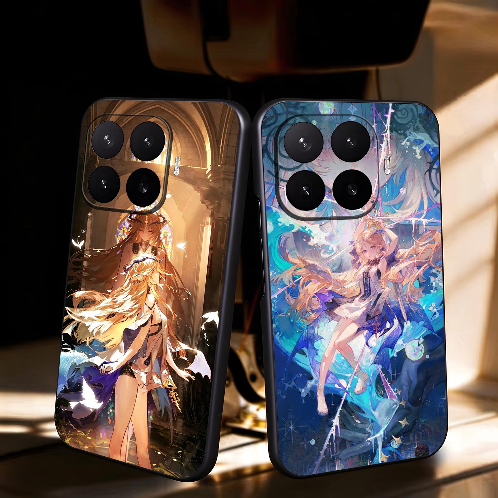 Phone Cases Xiaomi 15 - 「Wuthering Waves CARTETHYIA」Xiaomi 17、15、14、13、12、11、T Ultra Pro対応、ソフト素材の黒色耐衝撃ケース