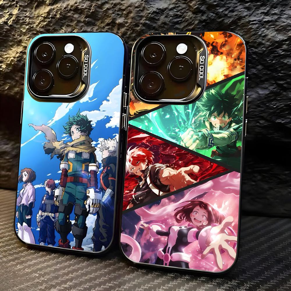 Phone Cases Iphone 13 - 僕のヒーローアカデミアの人気アニメスマホケース、lMDカラーのシルバーシェル、iPhone 17、16、e、15、14、13、12、11 Pro Max Plus対応