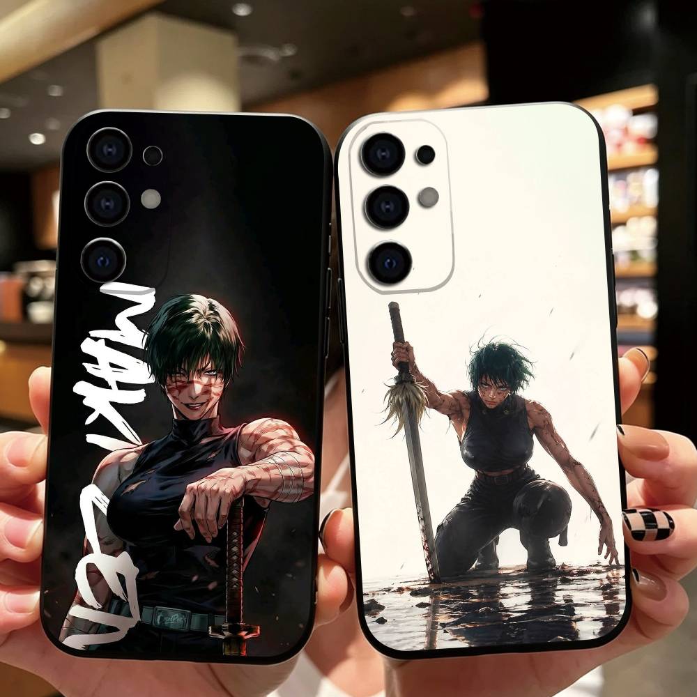 Phone Cases Jujutsu Kaisen - 呪術廻戦 マキ・ゼンイン スマホケース ブラック シリコン製 ソフトケース