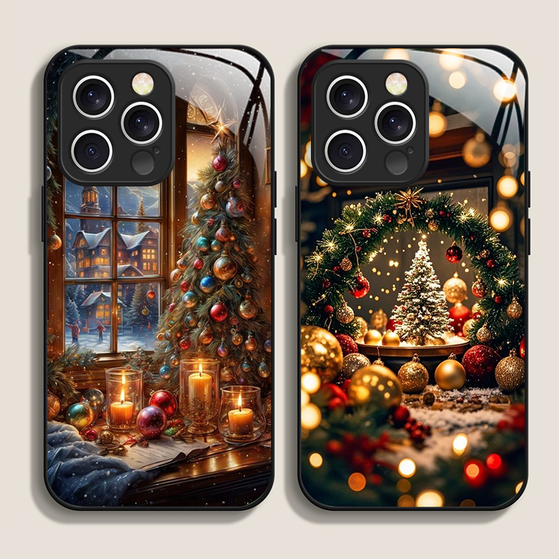 Phone Cases Xr Iphone - クリスマスツリー ギフト 雪景色 クリエイティブ スマホケース iPhone