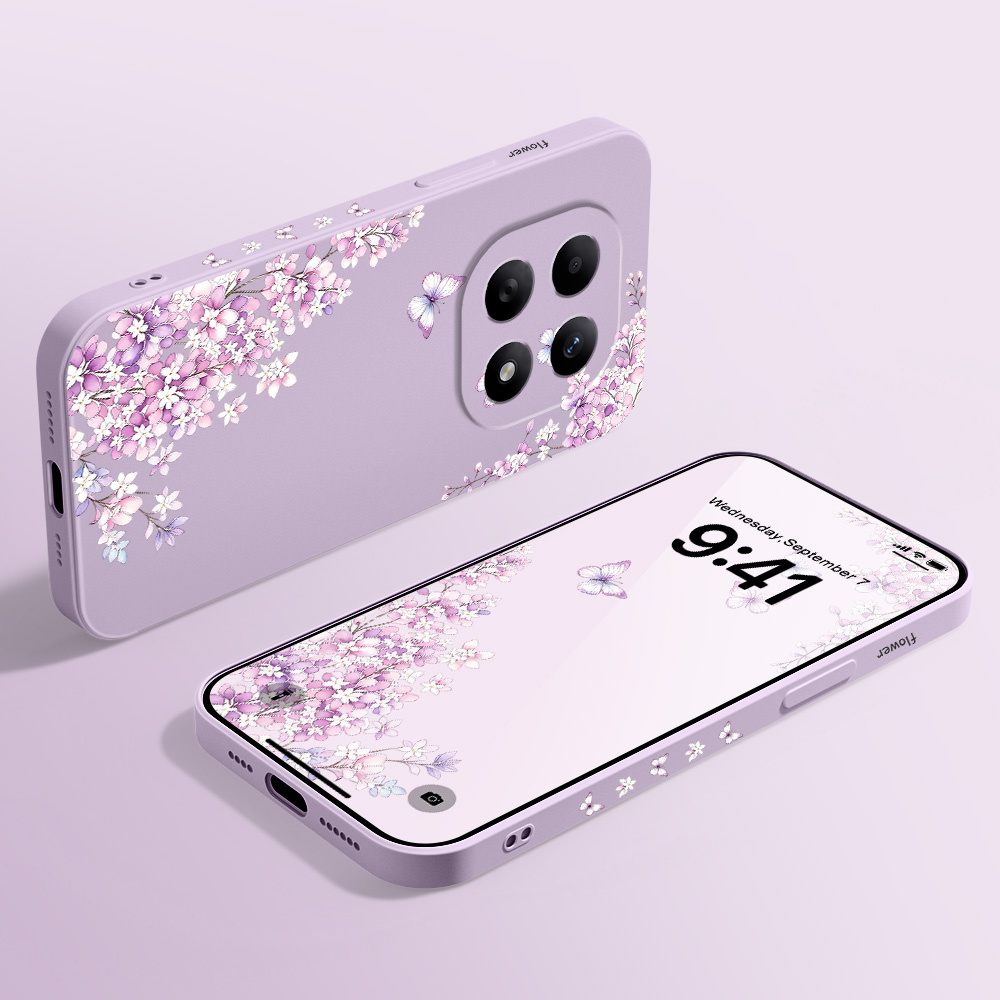 バイオレットフローラル柄のXiaomi Redmi Note - Phone Cases Xiaomi 15 のレビューと価格