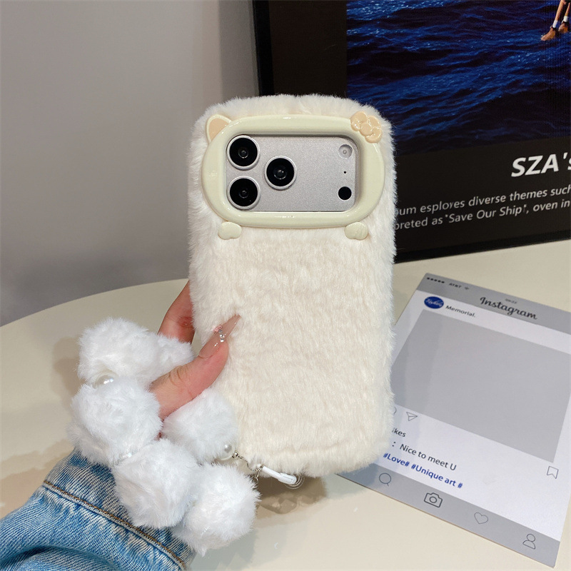 高級感のある無地のファー素材のプラッシュフォンケース iPh - Phone Cases Iphone 13 のレビューと価格