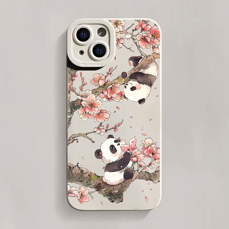 かわいいパンダ柄の桜模様のカメラ保護カバー付きiPhoneケ - Phone Cases Xr Iphone のレビューと価格