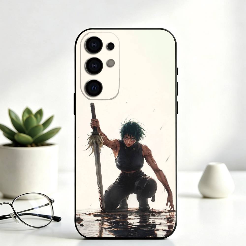 呪術廻戦 マキ・ゼンイン スマホケース ブラック シリコン製 - Phone Cases Jujutsu Kaisen のレビューと価格